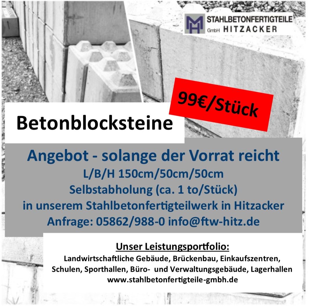 Angebot Betonblocksteine